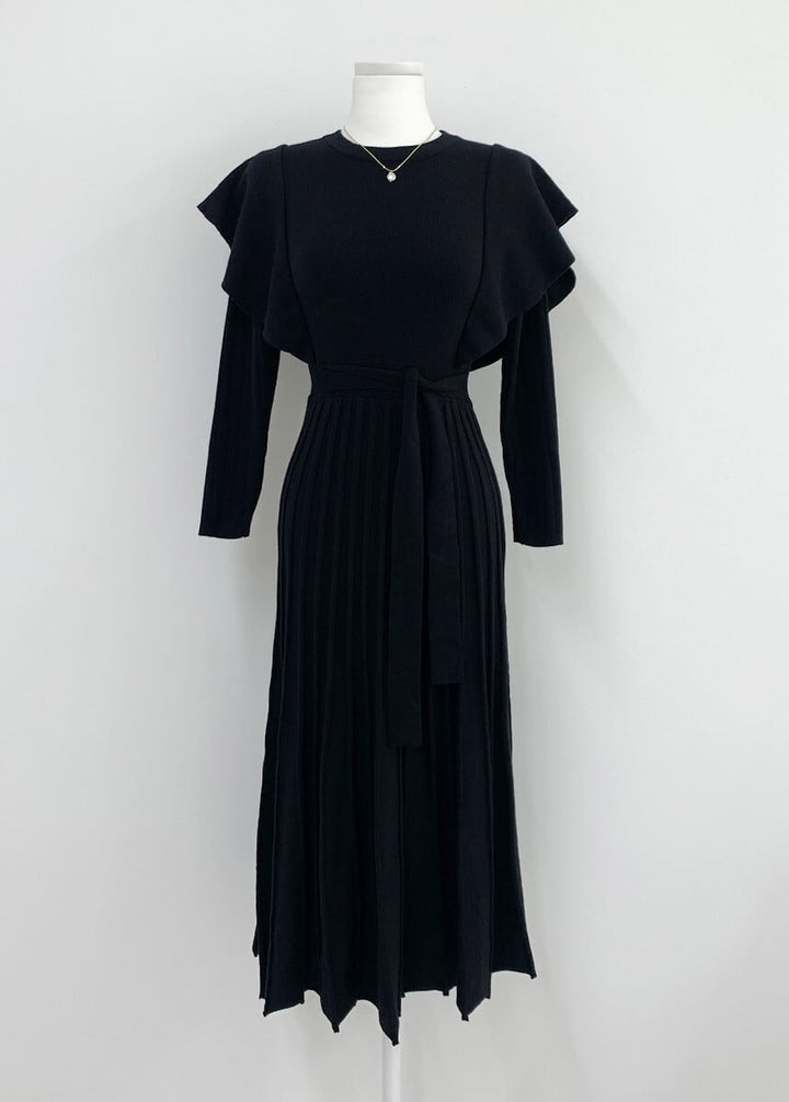 【dress】フリルニットワンピース　M26191