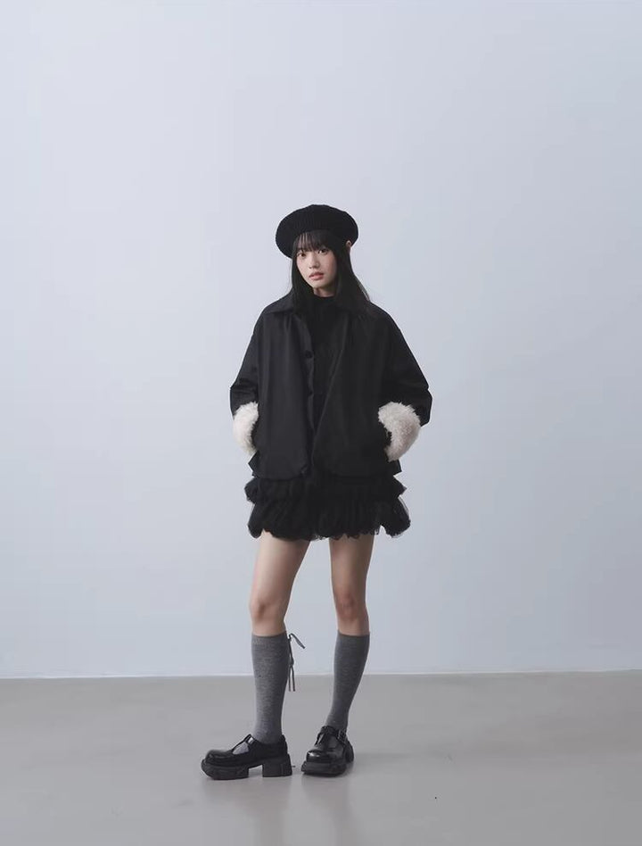 【dress】チュールドッキングティアードワンピース Q7964