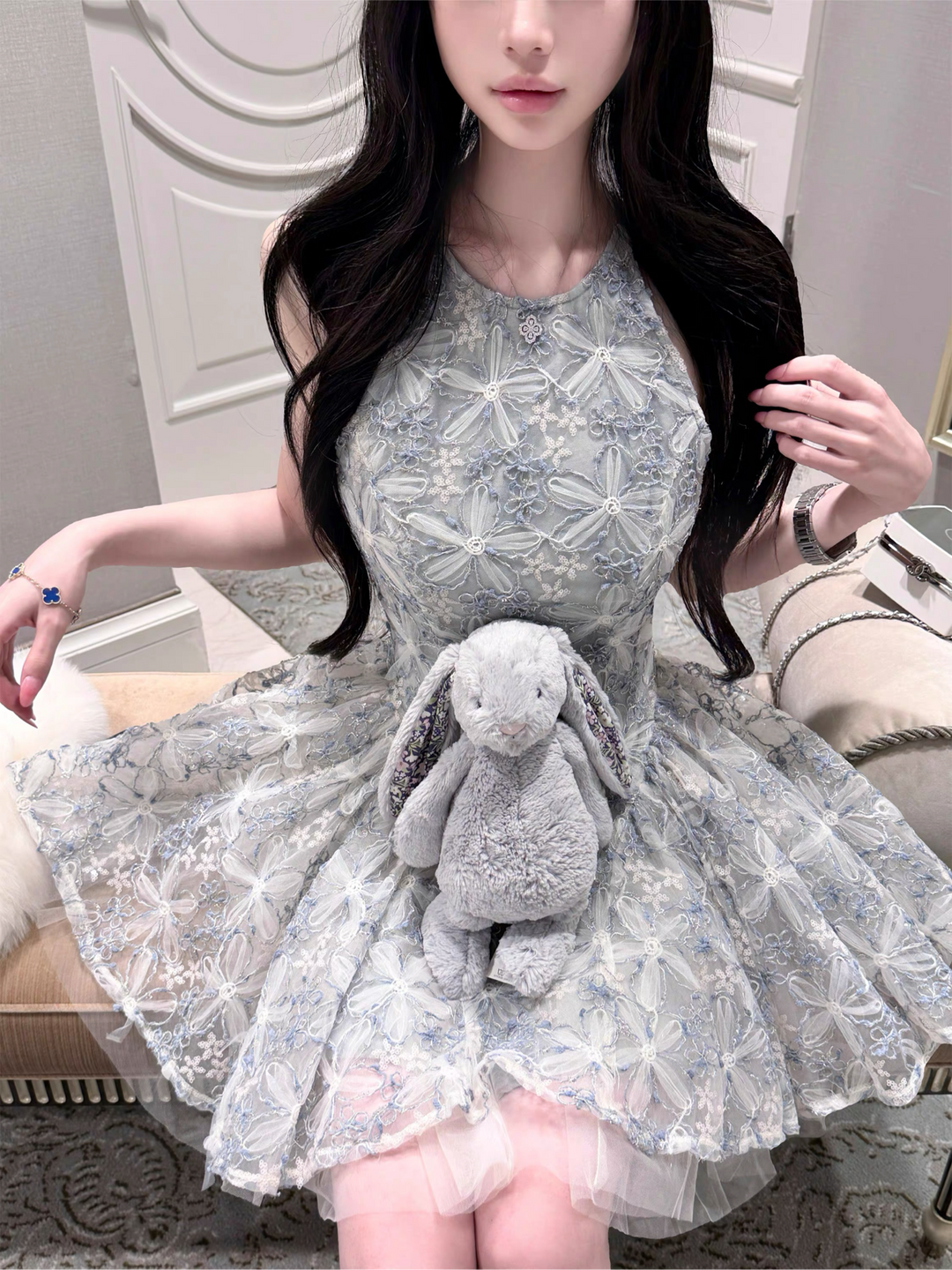 dress】フラワー刺繍ミニワンピース N3573 – NANASTYLE dress】フラワー刺繍ミニワンピース N3573 – NANASTYLE