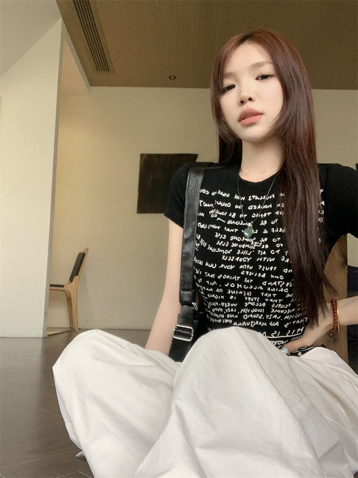 【tops】プリントTシャツ　M24619