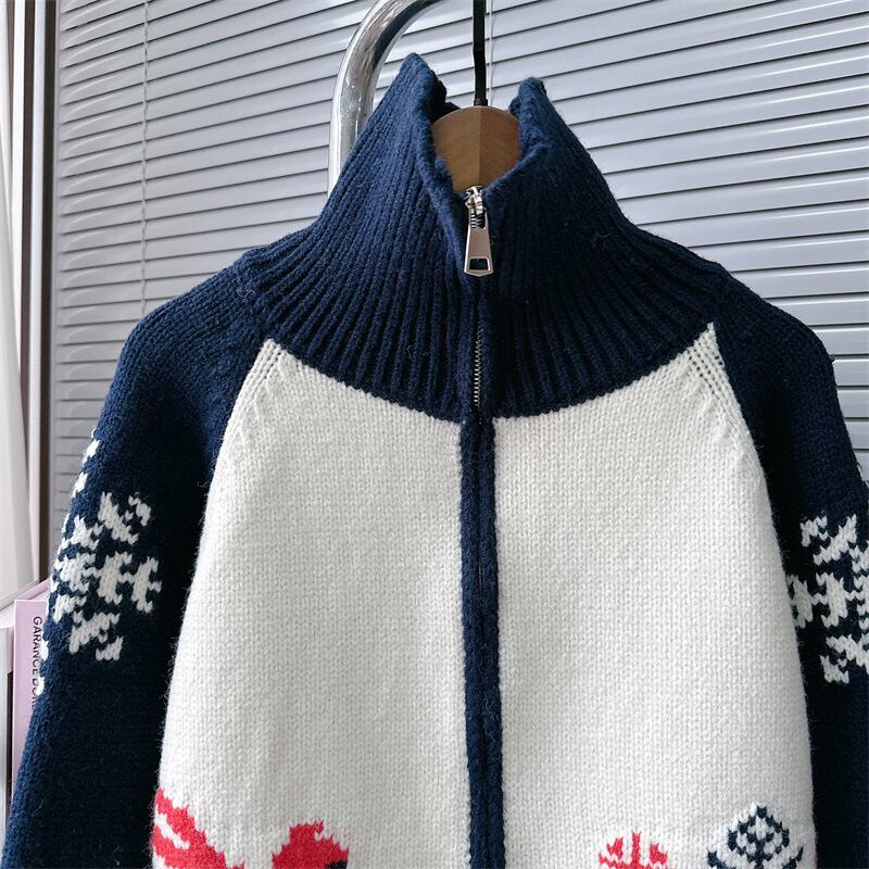 【outer】プリントニットカーデ　M27910