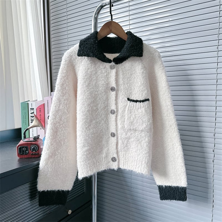 【outer】配色ニットカーデ　M26691