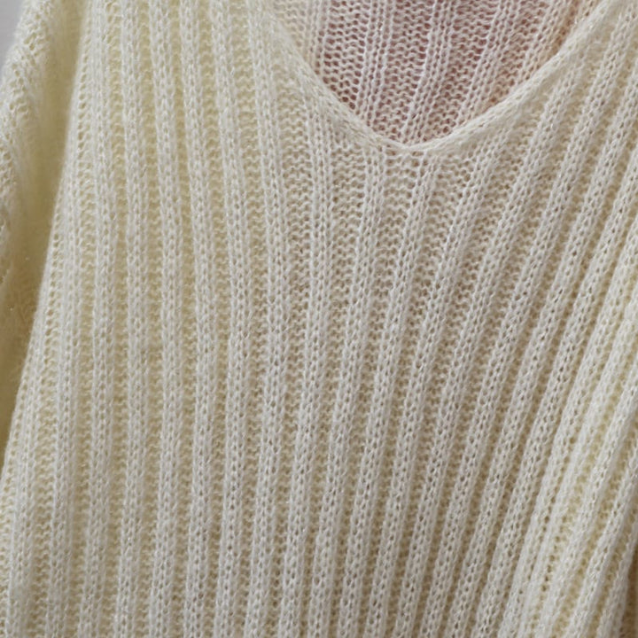 【tops】Vネックニットセーター　M26020
