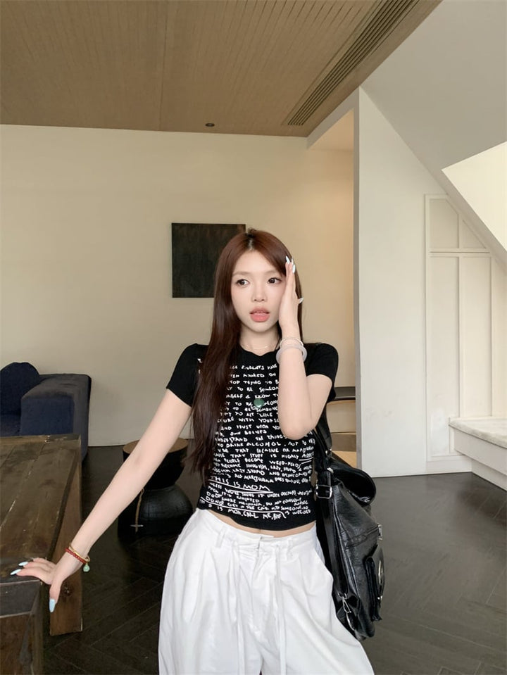 【tops】プリントTシャツ　M24619