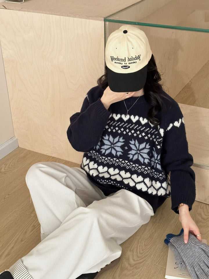 【tops】クルーネックニットセーター　M27111