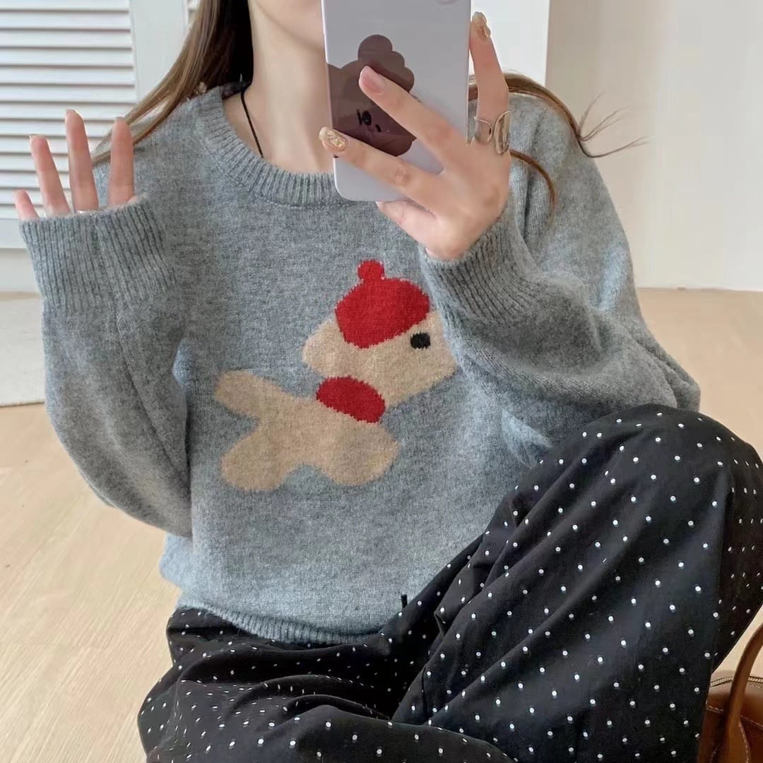 【tops】クルーネックニットセーター　M28824