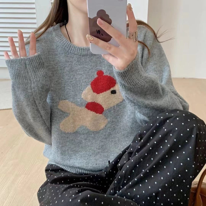 【tops】クルーネックニットセーター　M28824