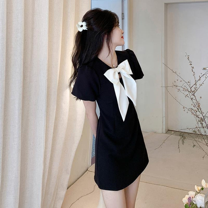 【dress】人気アイテム ! リボン付きデートワンピース　M17233