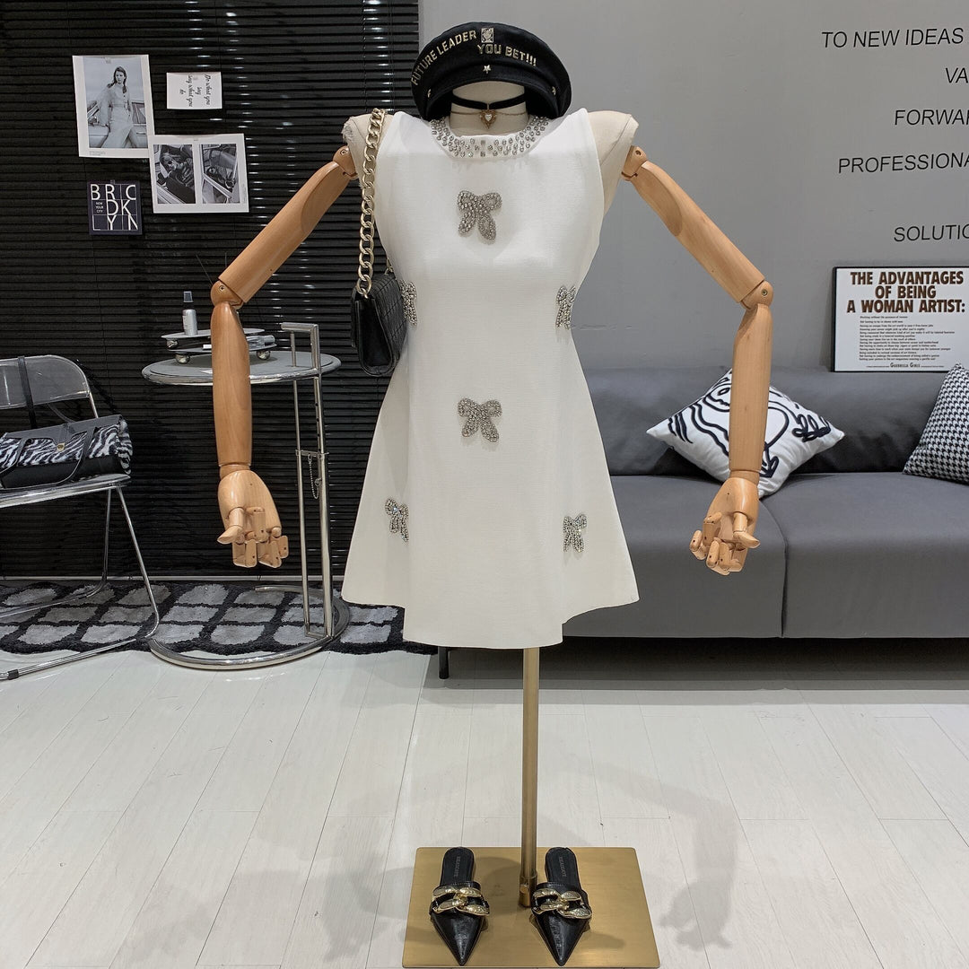 【dress】ビジューノースリーブワンピース　M29969