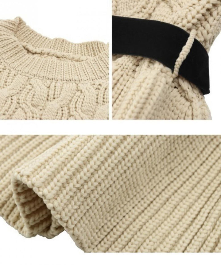 【tops】ペプラムニットセーター　M28783