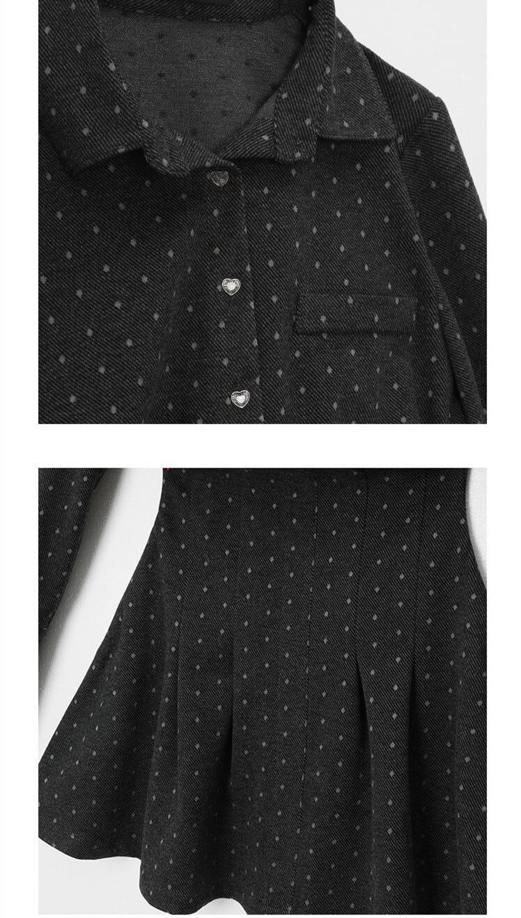 【dress】ドット柄ミニワンピース　N3483