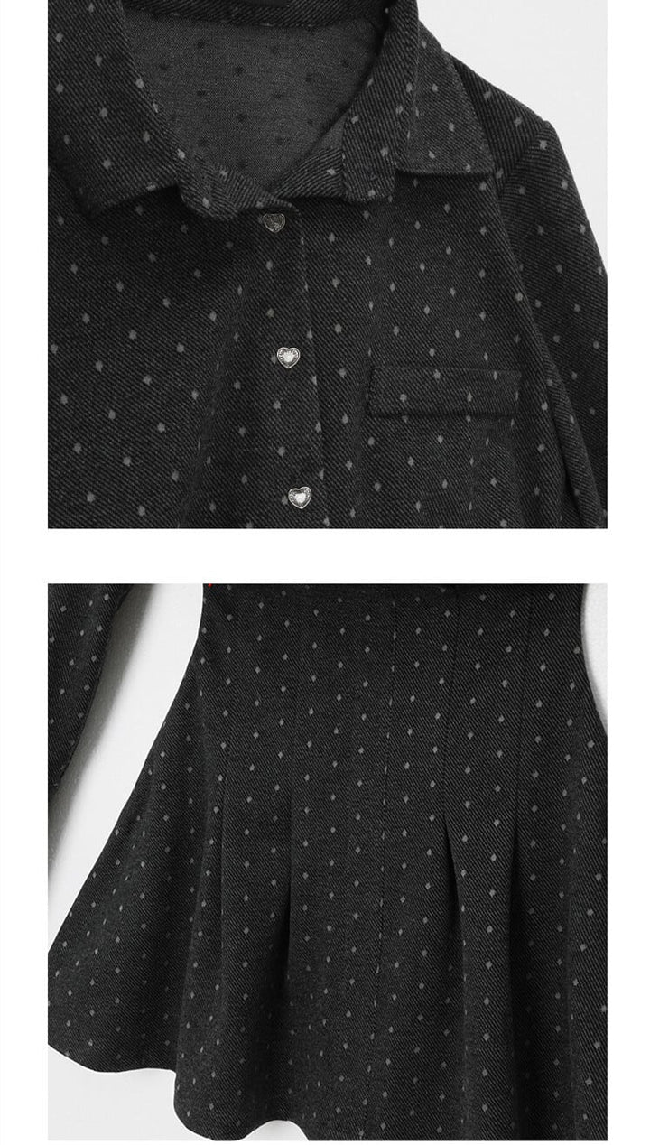 【dress】ドット柄ミニワンピース　N3483