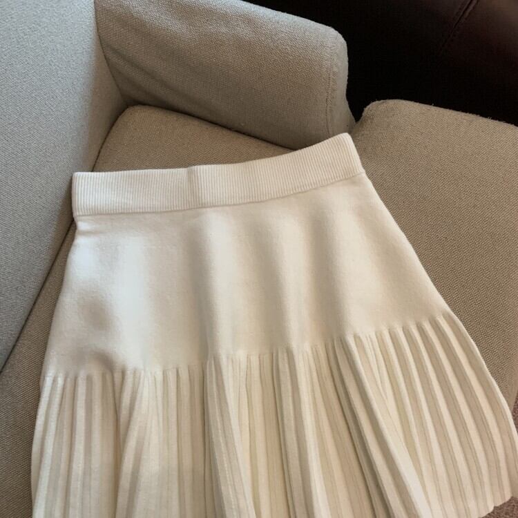 【bottoms】プリーツニットスカート　M26614