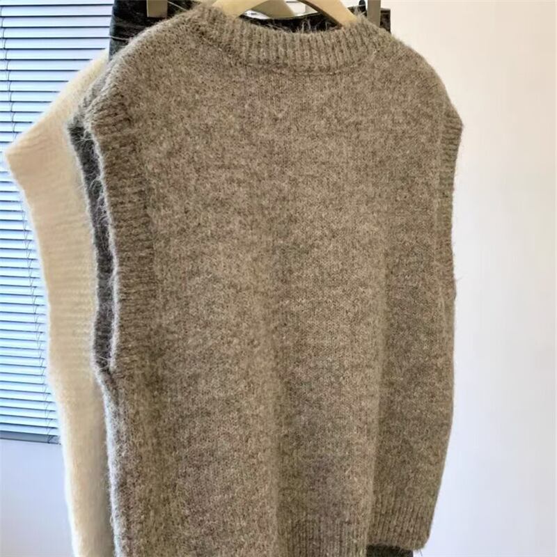 【tops】リボン付きニットベスト　M28922