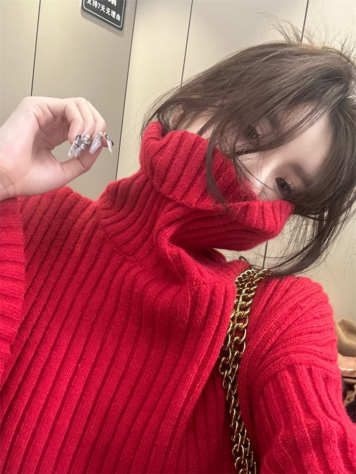 【tops】ハイネックニットセーター　M20199