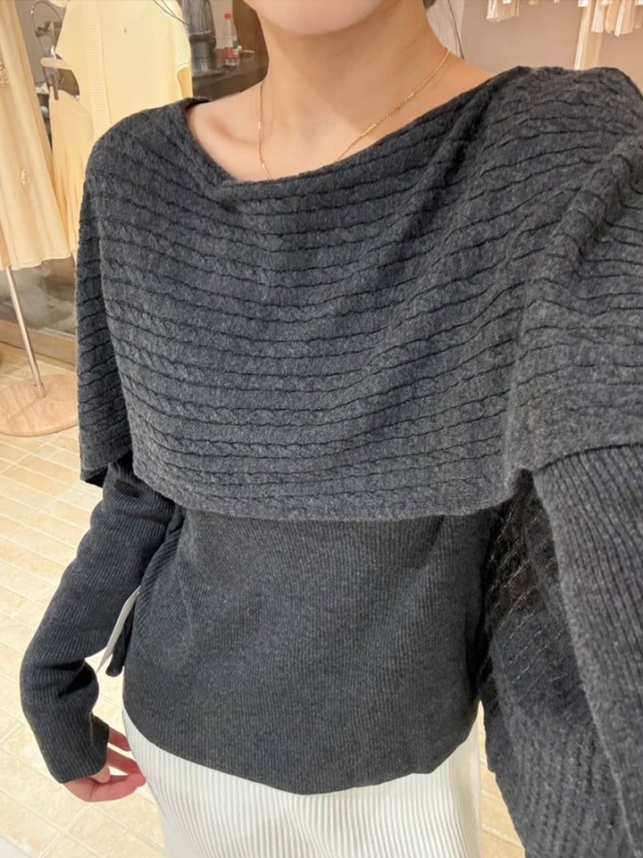 【tops】5色展開ニットトップス Q9135