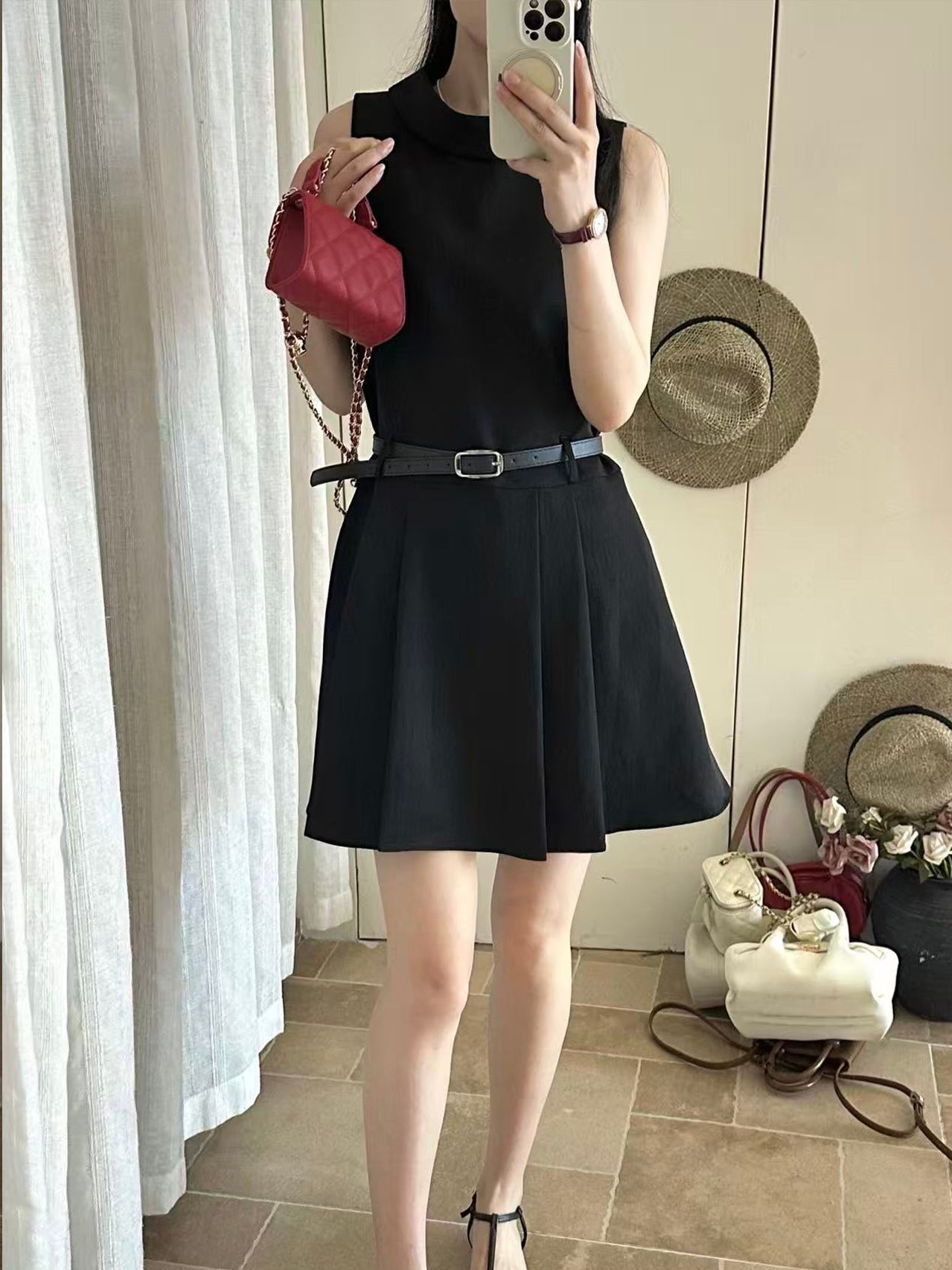 dress】ベルト付きノースリーブワンピース Q8711 – NANASTYLE