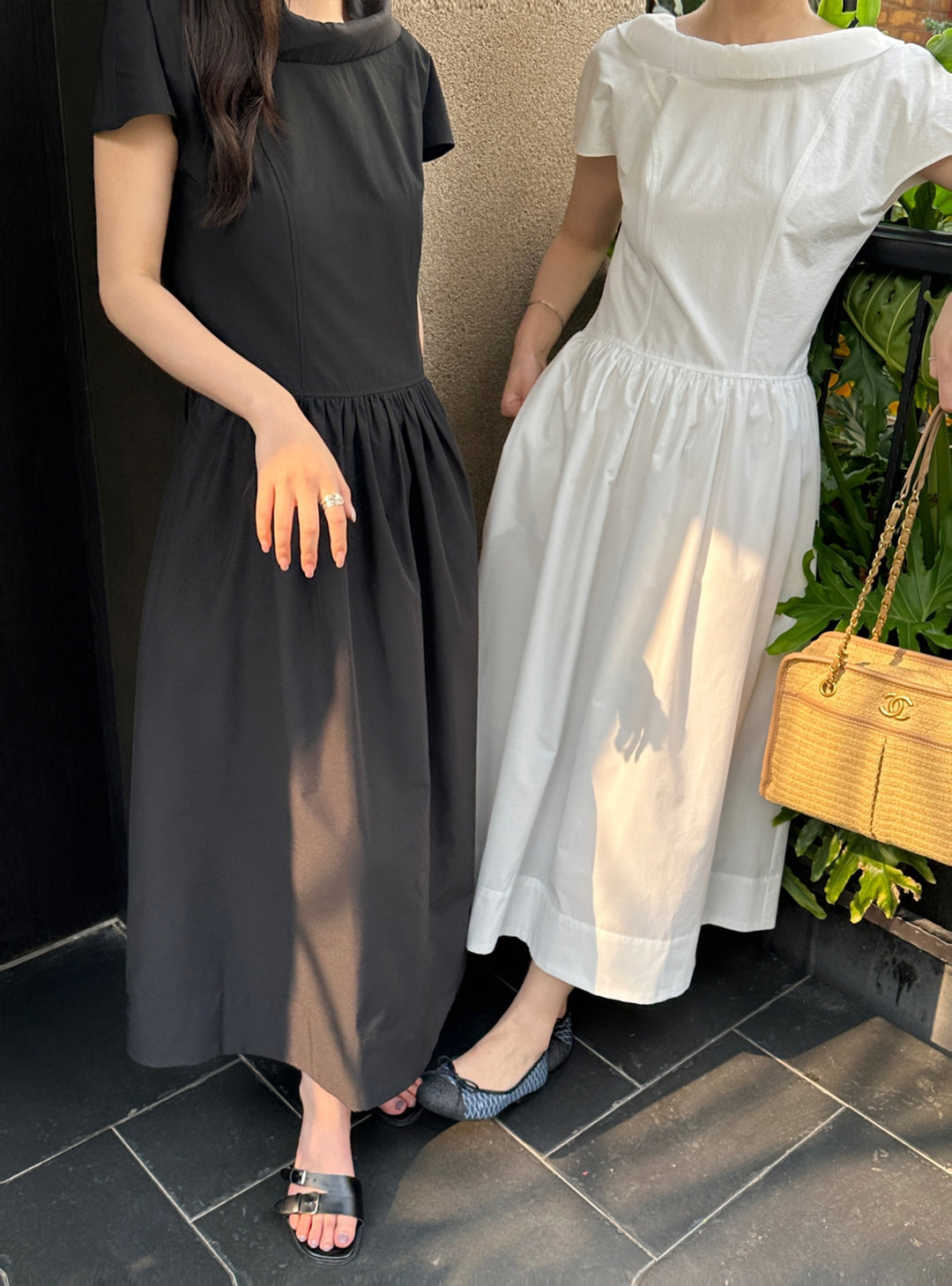 【dress】2色展開ロングワンピース Q8654