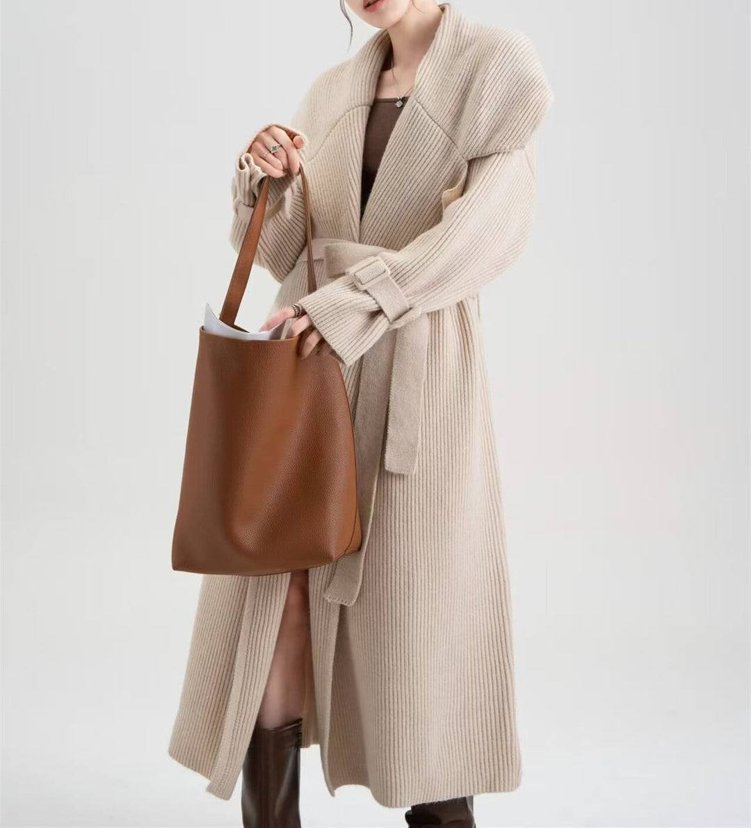 【outer】ロング丈ニットカーデ　M26872