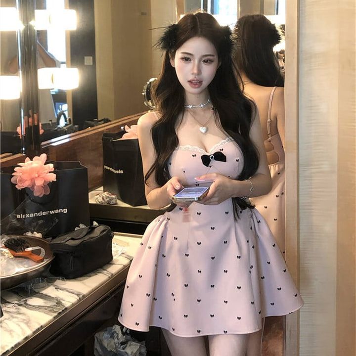 【dress】レース切り替えキャミワンピース　M30066