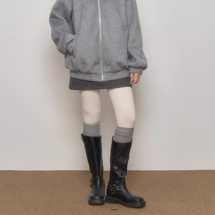 【outer】ファー付きジップパーカー Q7228