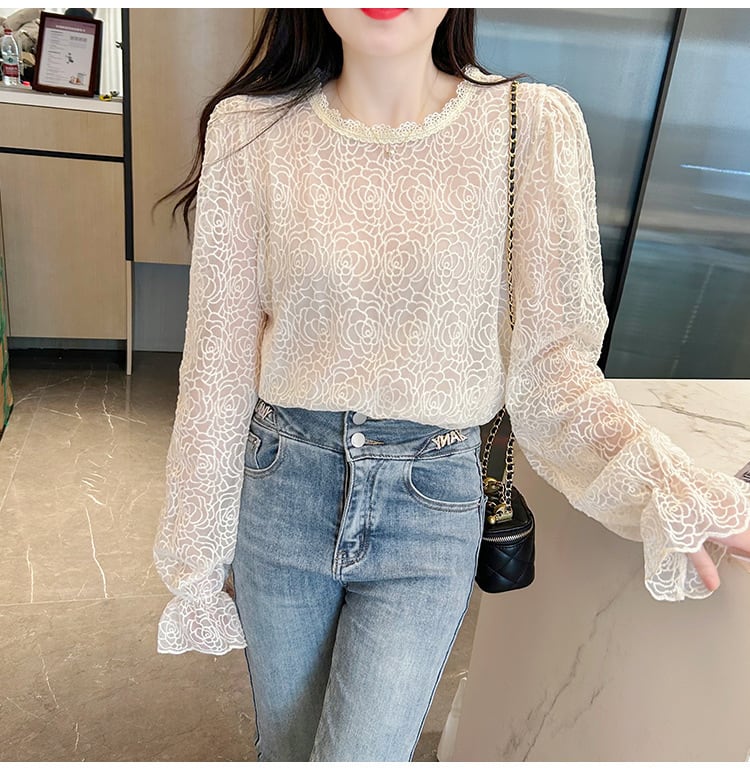 【tops】レースシャツトップス　M20983