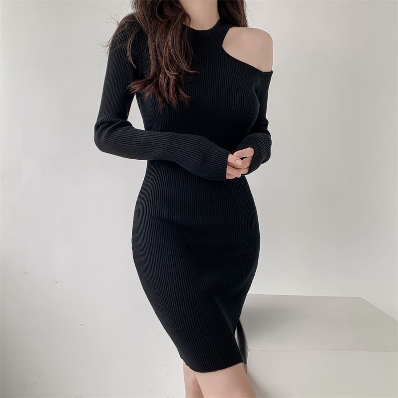 【dress】絶対欲しいファッションニットワンピース　M17512