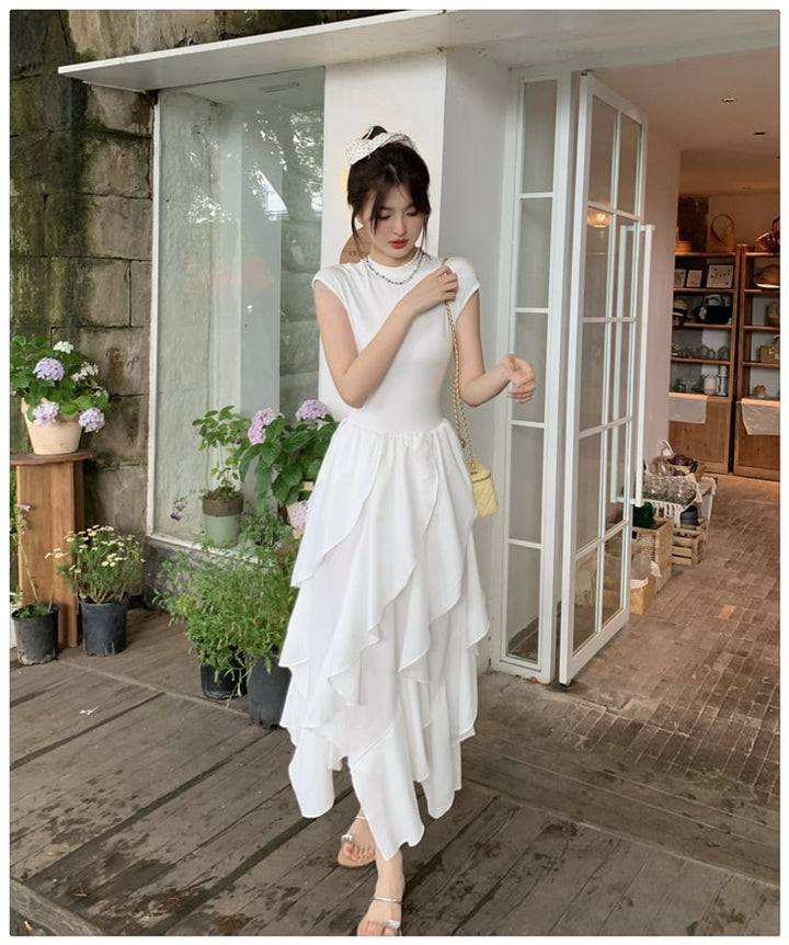 【dress】不規則 イレギュラードッキングワンピース　M23909
