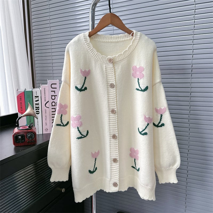 【outer】ジャカードニットカーデ　M26876