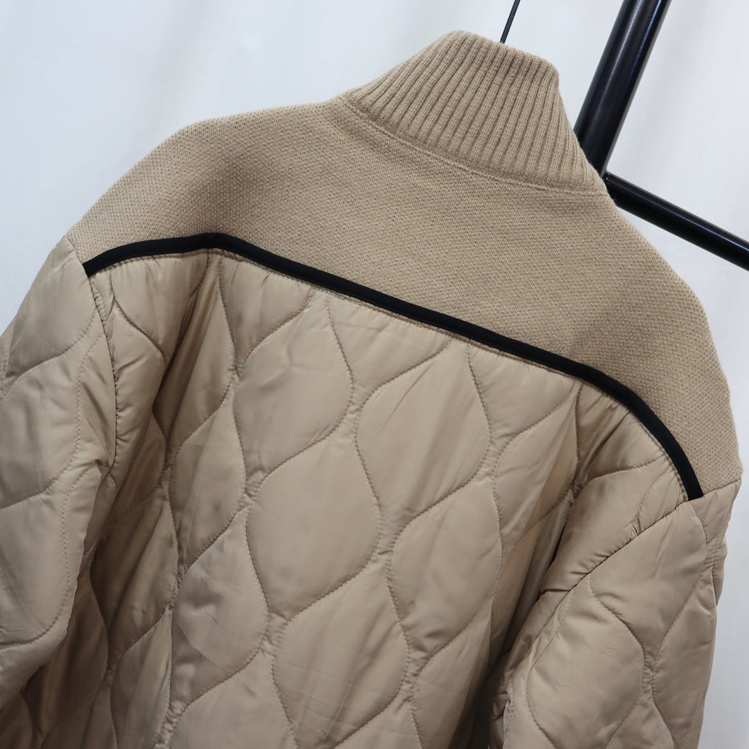 【outer】棉コートドッキングニットカーデ　M18260