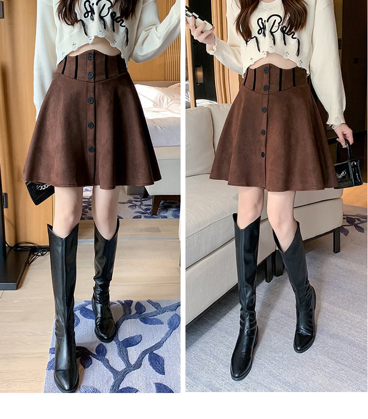 【bottoms】ハイウエストスカート　M28686