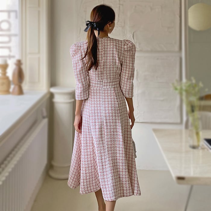 【dress】チェック柄ワンピース　M26544