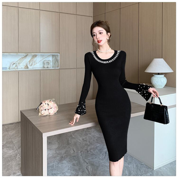 【dress】パールニットワンピース　M27070
