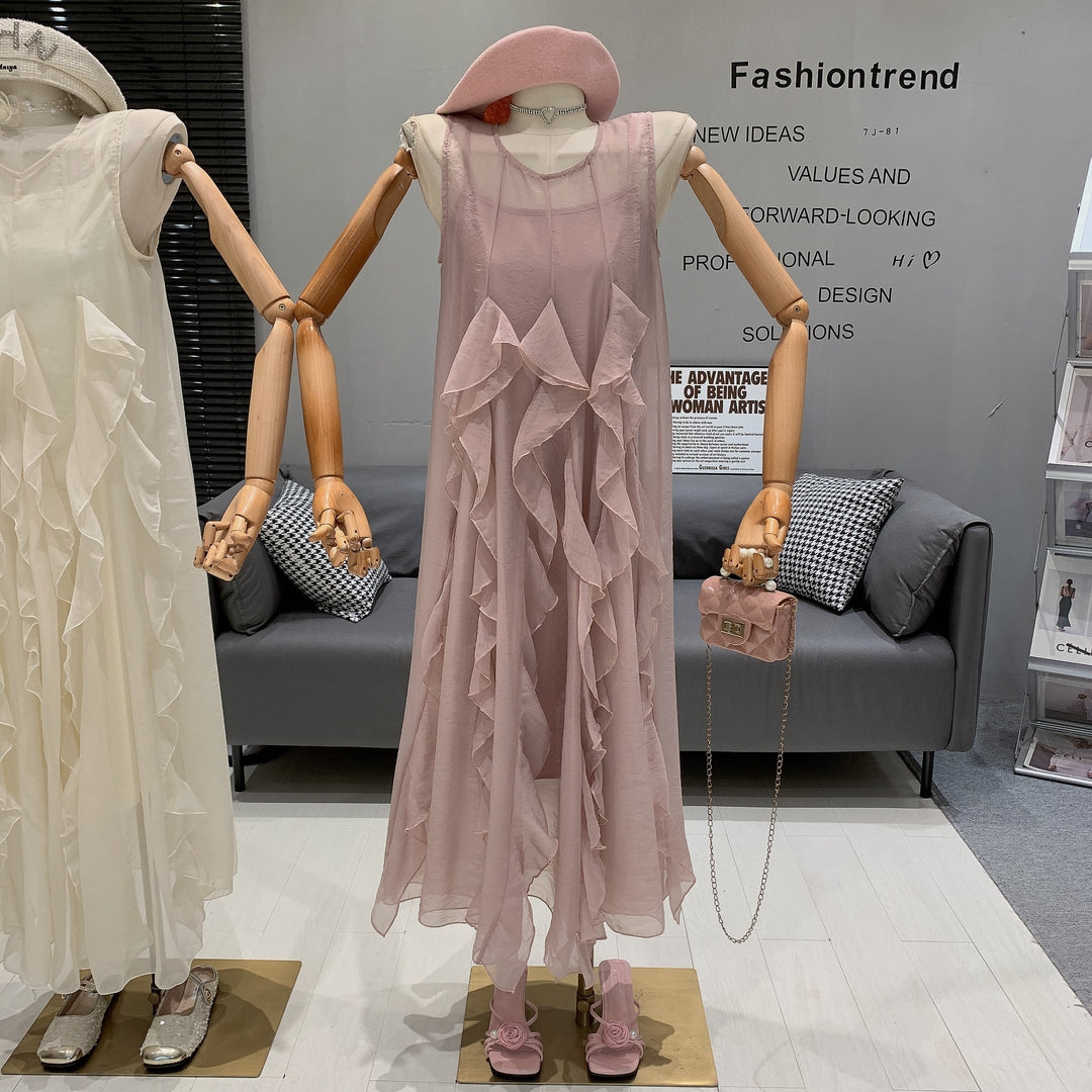 【dress】キャミワンピース×フリルワンピースセット　M24706
