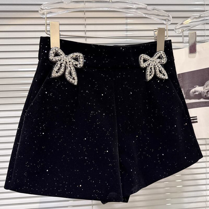 【bottoms】リボン付きショートパンツ Q7346