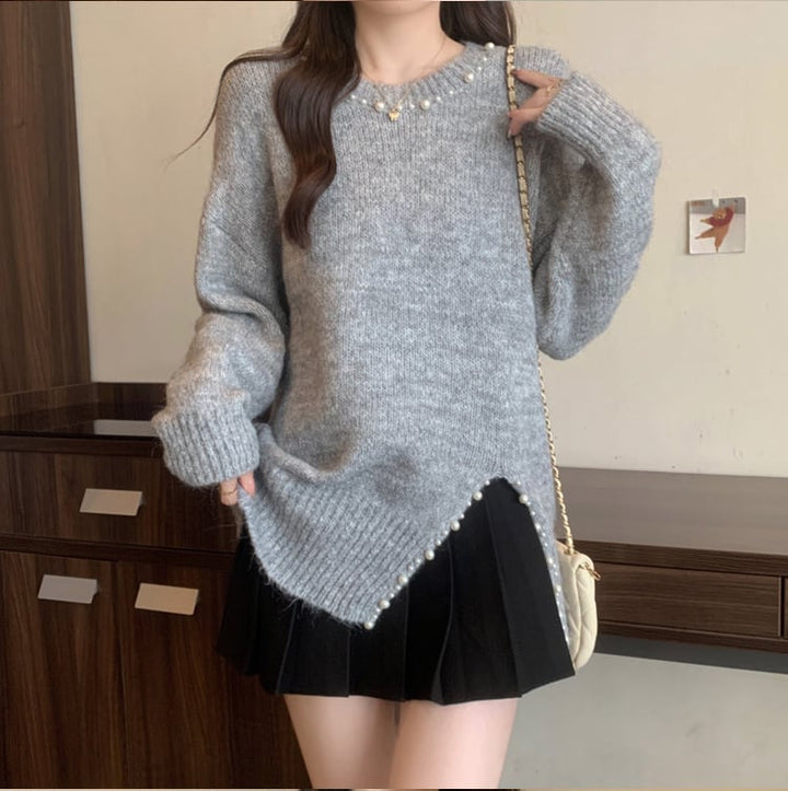 【tops】パールニットセーター　M27415