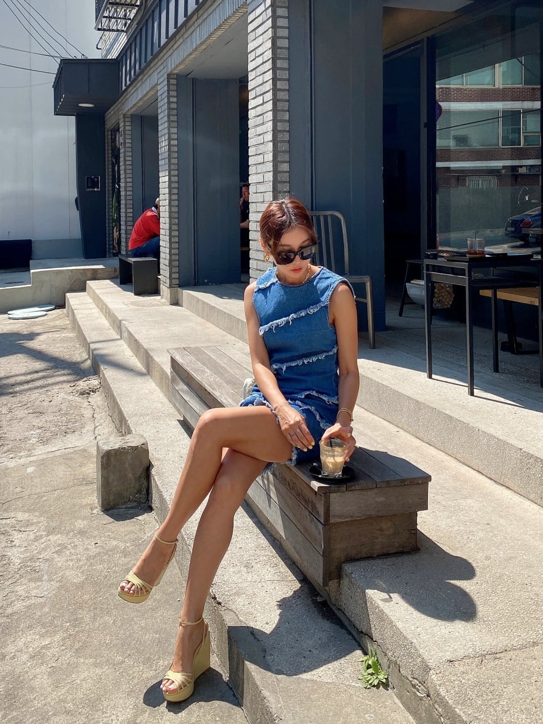 【dress】ノースリーブデニムワンピース　M23984