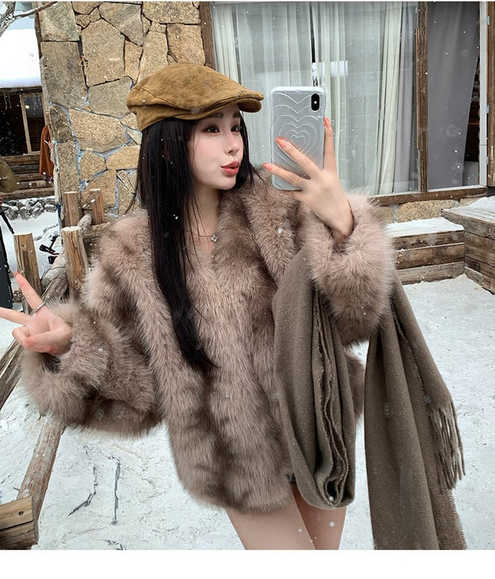 【outer】ファーショートコート　M28228