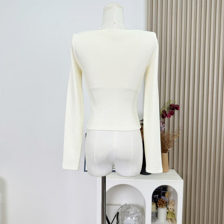 【tops】胸パット付きストラップデザイントップス Q7663