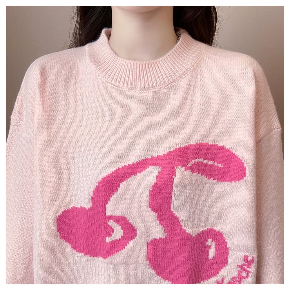 【tops】ジャカードニットセーター　M26602