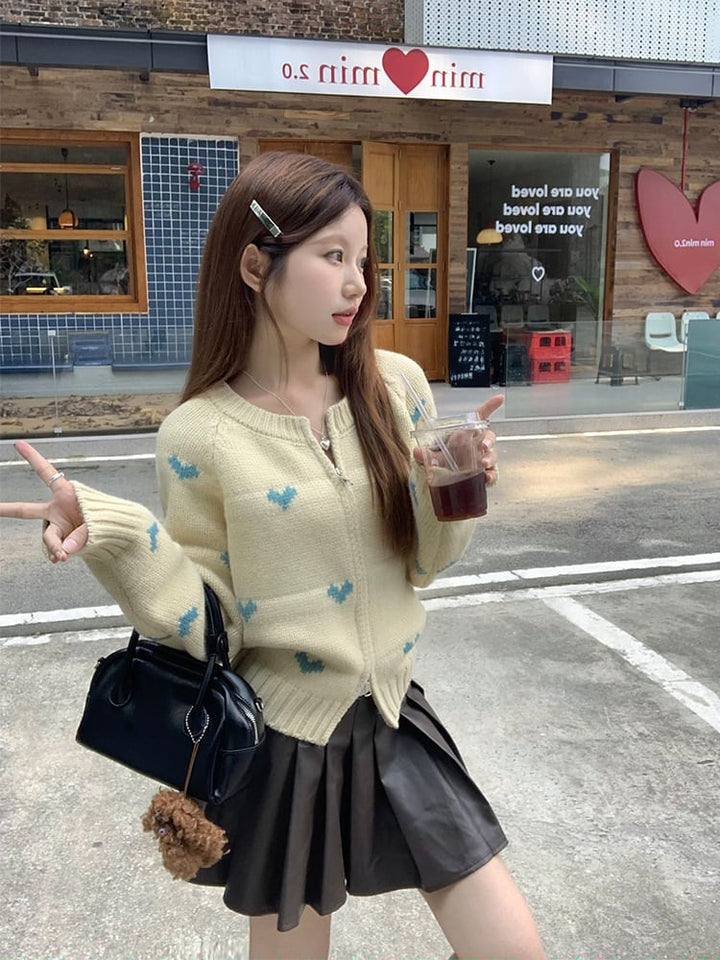 【outer】ファスナーニットカーデ　M26351