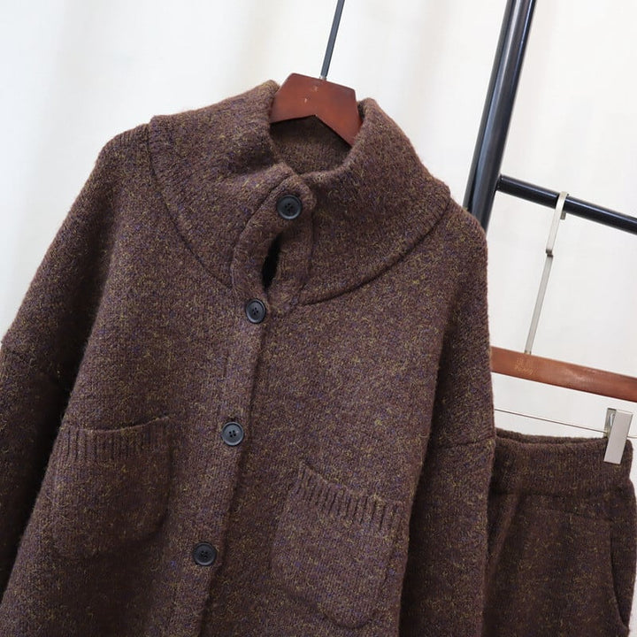 【set】ニットカーデ×ワイドパンツセット　M26869