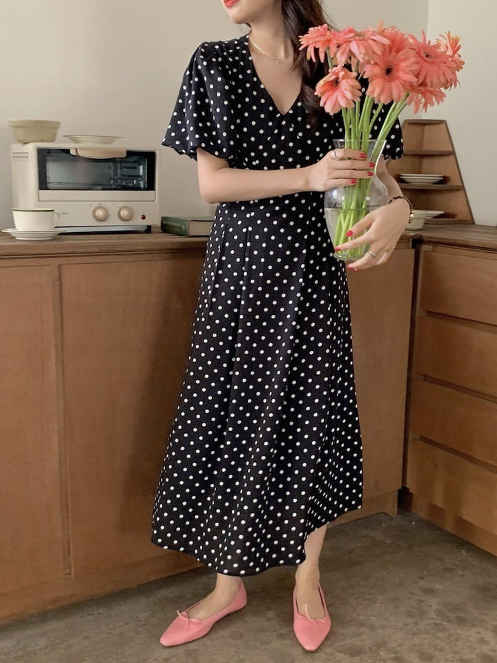 【dress】ドット柄ワンピース　M24778