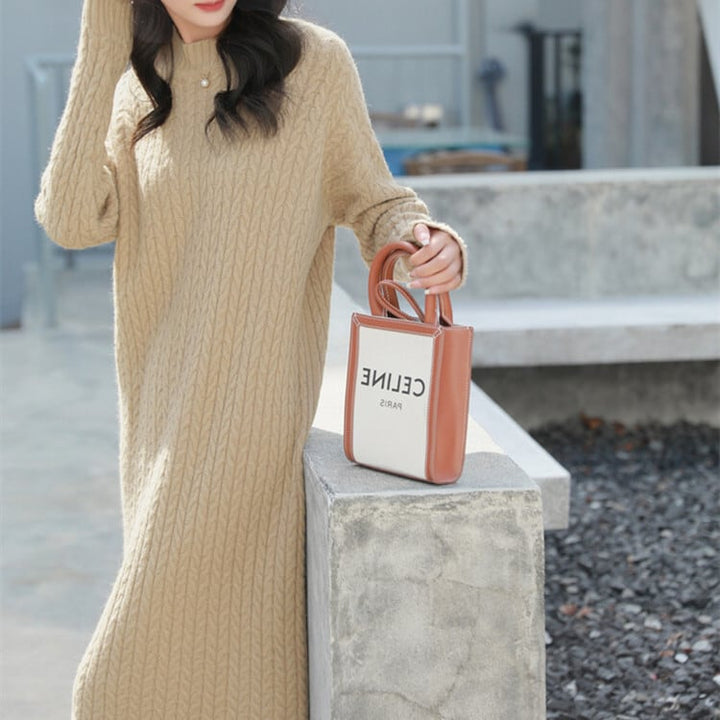 【dress】無地ニットワンピース　M17968