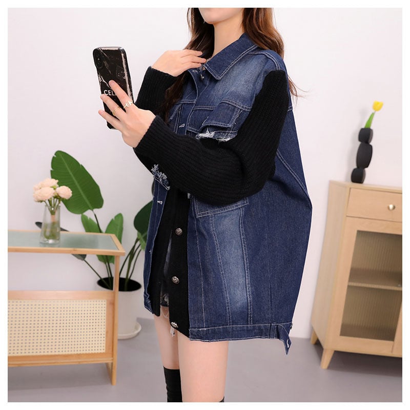 【outer】ドッキングニットカーデ　M19335