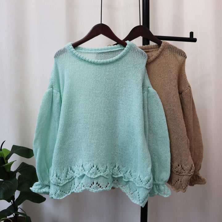 【tops】クルーネックニットセーター　M26706