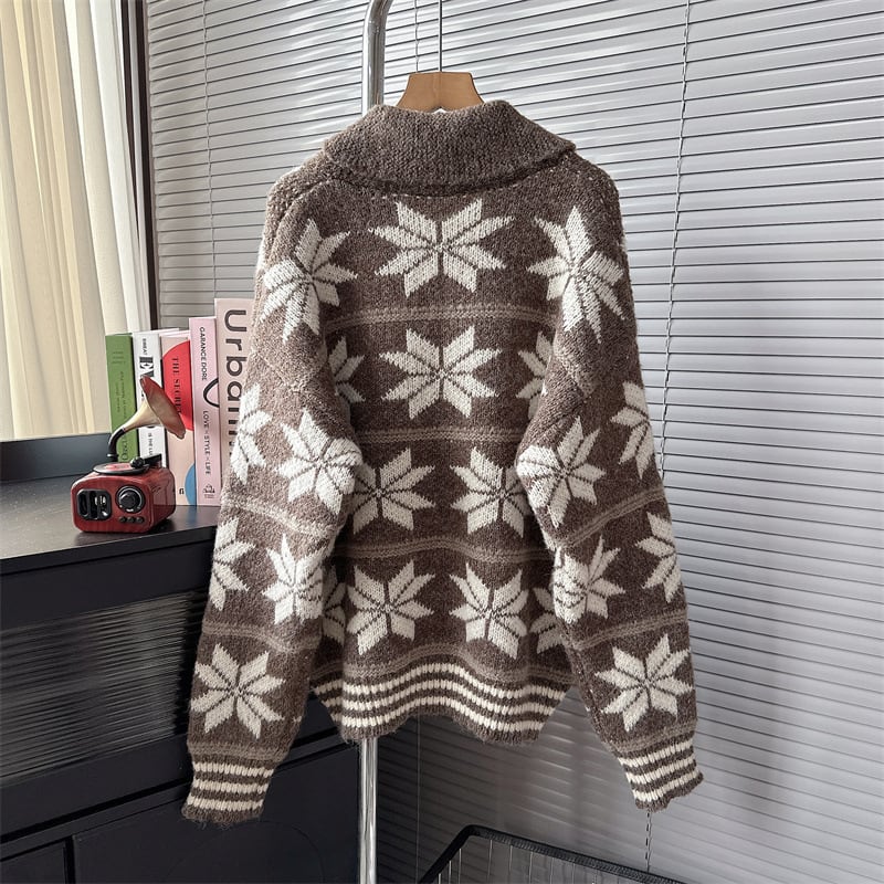 【tops】折り襟ニットセーター　M20263