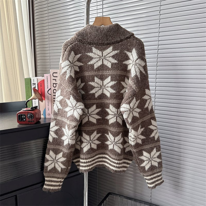 【tops】折り襟ニットセーター　M20263