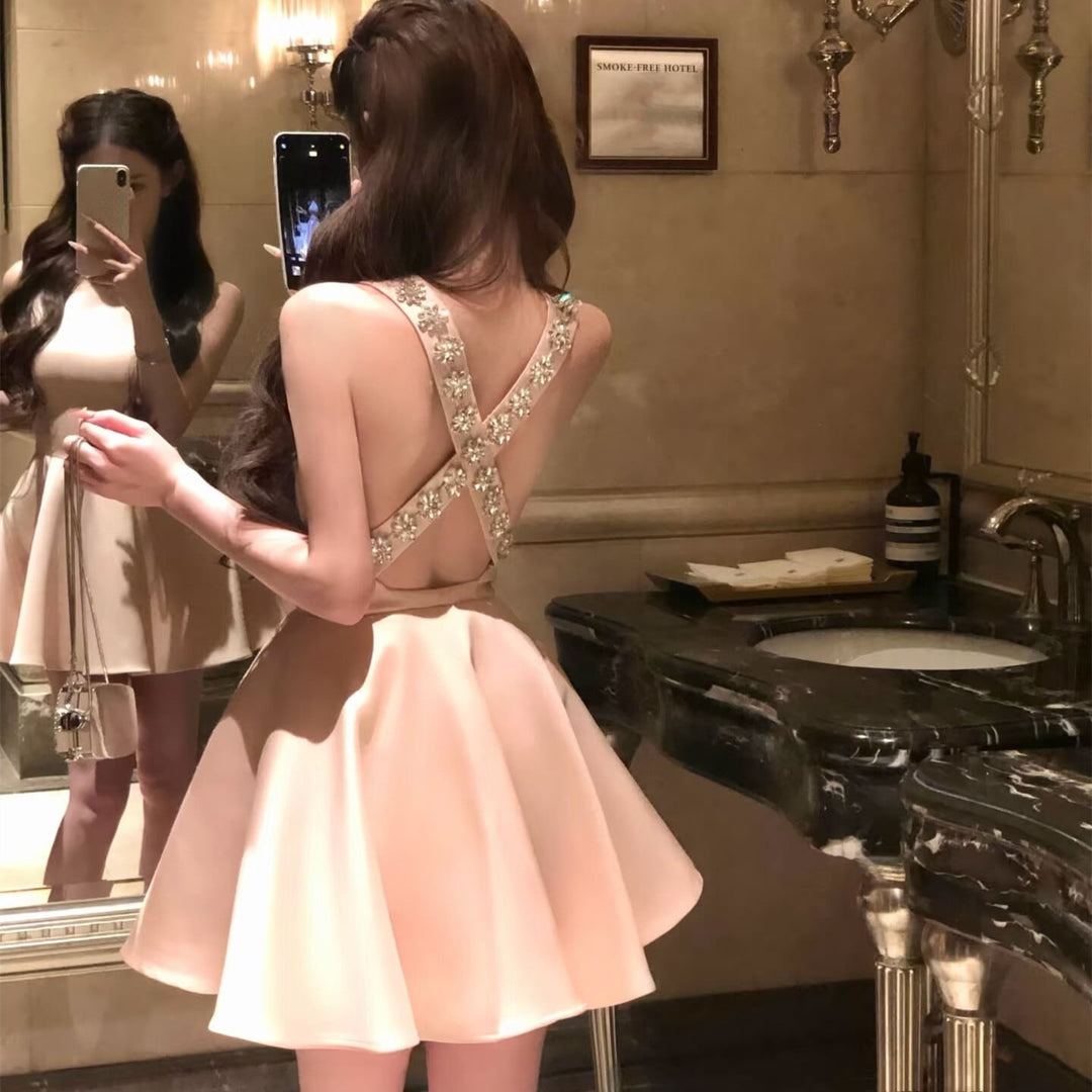 【dress】ビジューミニワンピース　N3525