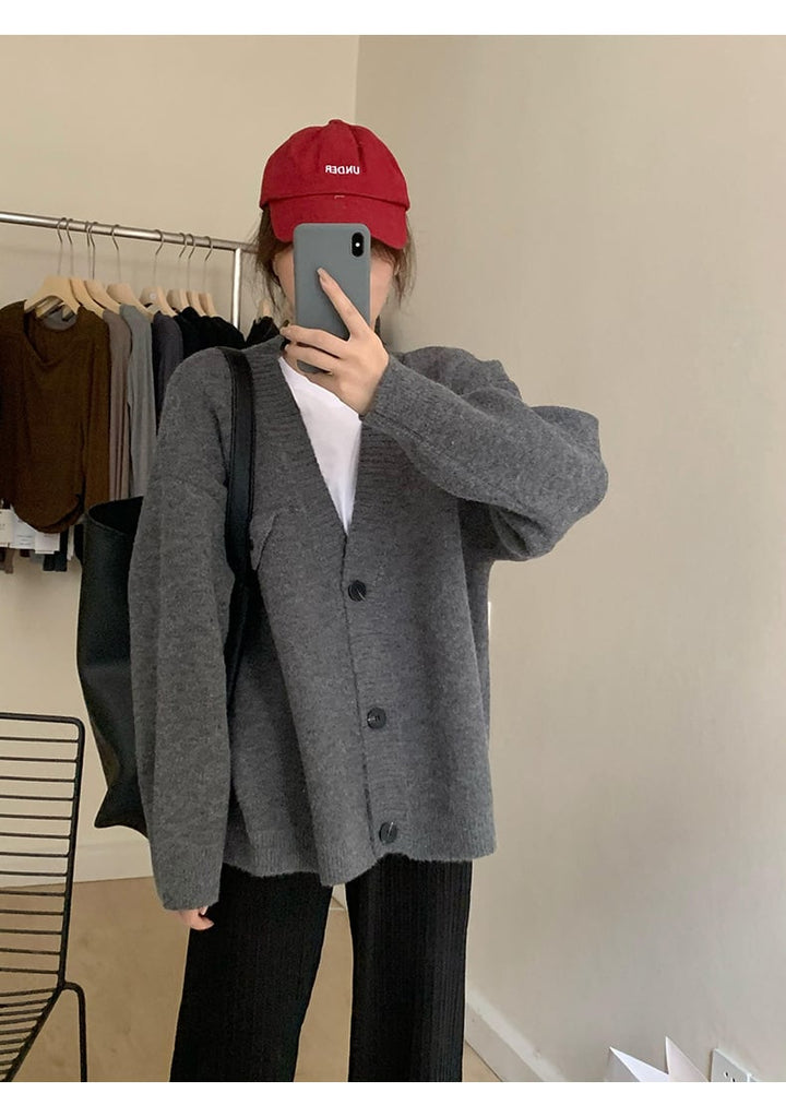 【outer】着回し最強肌触りいい カーディガンゆったり　M17521